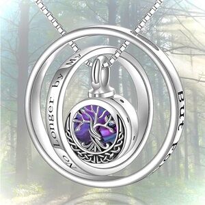 TREE OF LIFE / NO LONGER BY MY SIDE URN NECKLACE